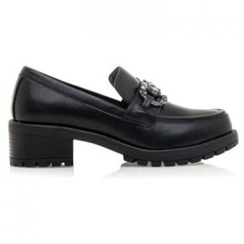 MARIAMARE zapatos planos mujer 63523 negro con cierre cremallera y tipo de puntera redonda