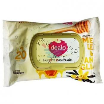 Lingettes hygiéniques pour bébé Dealo, miel et vanille, 20 pz