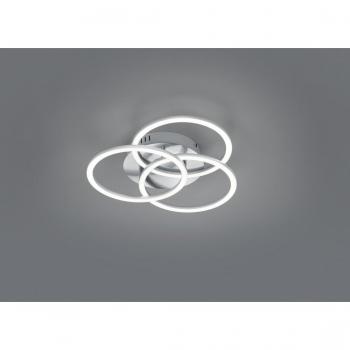 Iperbriko Lumière d’Intérieur: Plafonnier à Trois Anneaux LED Réglementable, Cercle Nickel – Trio Lighting