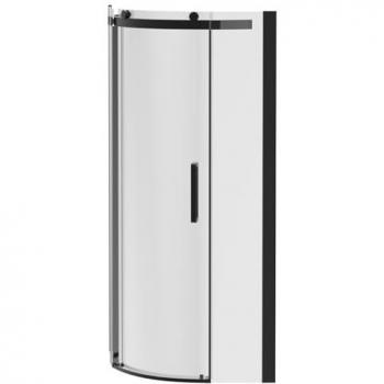 Domestic Series 10 Colore Matt Black Roller Quadrant Shower, Aluminium/Glass, 900mm