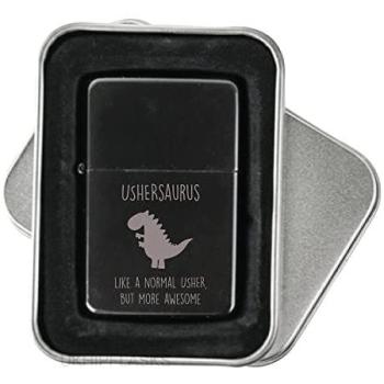 Men’s Ushersaurus Black Flip Lighter (60‑Second Makeover)