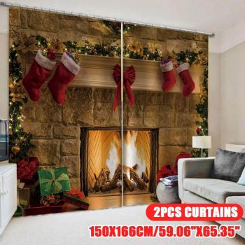 Christmas Curtain Socks for Living Room