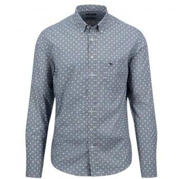 Fynch Hatton Camicia A Maniche Lunghe 115060 Blu L