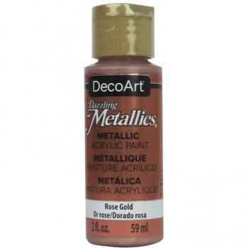 Deco ArtDazzling, Pintura metálica, 59 ml, oro rosa