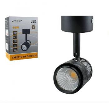 Trade Shop Applique Led Cob 10W Lampada Soffitto Parete Faretto Staffa Orientabile bianco freddo