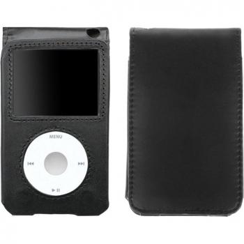 Funda de cuero para iPod Classic 80/120/160GB con clip extraíble