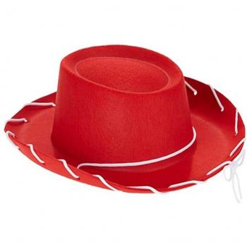 Brown and Red Adjustable Cowboy Hat for Festivals B95F