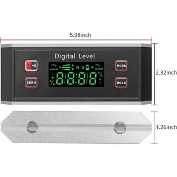 V-Groove Magnetic Protractor – Digital Angle Finder