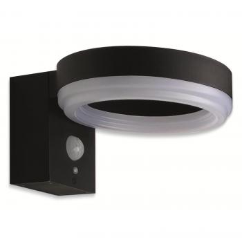 Luminaria Solar LED OPTONICA 9340, mural, con detector de movimiento, color negro, IP44