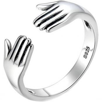 Gothic Engagement Hug Rings