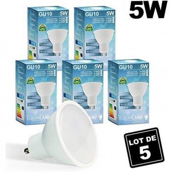 Europalamp Lumière blanche 5 W GU10 – Haute Intensité 6000 K