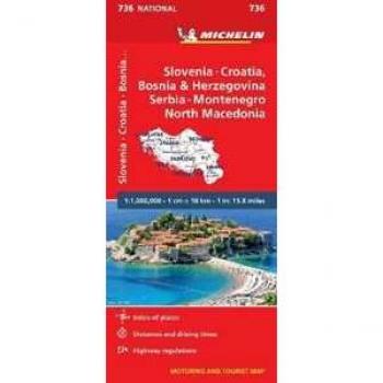 Slovenia Croazia Bosnia 1:1.000.000. Ediz. inglese