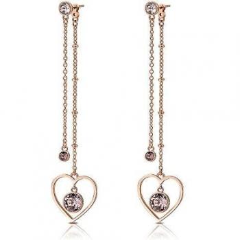 Orecchini BROSWAY SIGHT acciaio e cristalli rosa BGH24