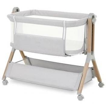 Obaby Cloud Nest Bedside Crib – Oatmeal Grey, 81.6 x 52 x 100 cm