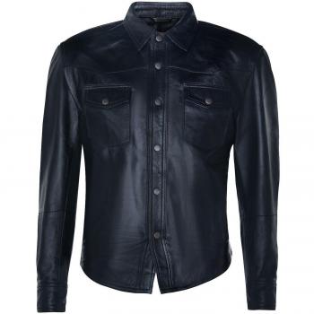 Chaqueta de Cuero Hombre Infinity Slim Fit Negra
