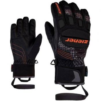 Men’s Ziener Luro AS Gloves – Black & Orange