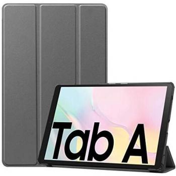 Wigento Premium 3folt Wake UP Smartcover Grau Tasche für Samsung Galaxy Tab A7 T500 / T505