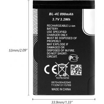 3.7V 890mAh BL4C Battery for Nokia Phones