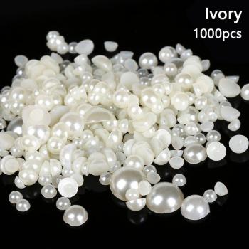 Imitación de Perlas Blanca-Marfil 1000 Pequeñas