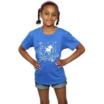 T-shirt Bambi Disney con messaggi natalizi per bambine