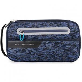Beauty Case Piquadro in Tessuto Blu