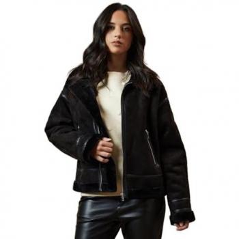 Quick‑Zip Aviator Style Leather Top