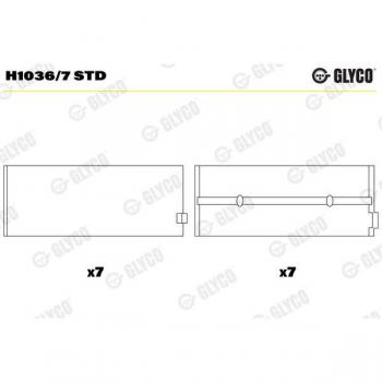 Standard-Kurbelwellenlager Glyco H1036/7 – Renault Ersatzteil Nr. 0033185889