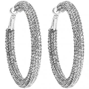 Mood by Jon Richard Silver Hoop Earrings
