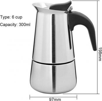 Tetera Marrón Acero Inoxidable 300ml Café