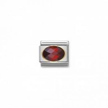 Nomination Classic 18k Gold Faceted Red Cubic Zirconia Composable Charm