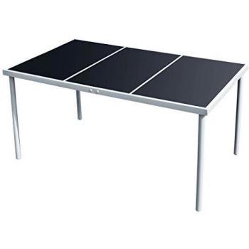 Gartentisch 150 x 90 x 74 cm Schwarz