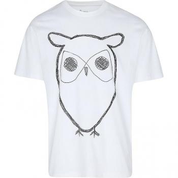 Big Owl Baumwollshirt – Herren, L – weiß