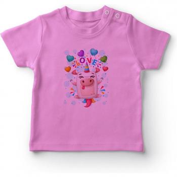 Angemiel Baby T-Shirt mit Einhorn und Schwein