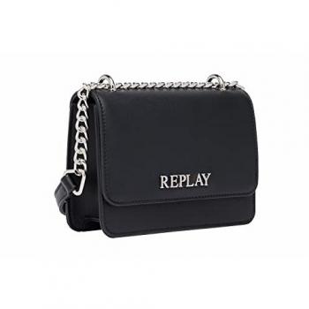 Replay Black Shoulder Bag for Women 19 cm