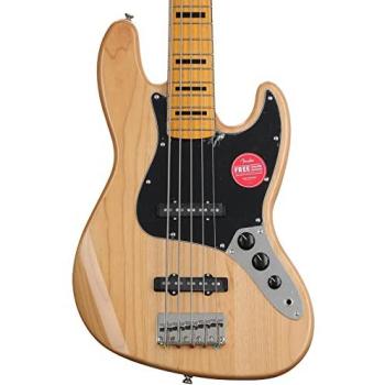 Vintage ’70s Squier Classic Vibe 5‑String Jazz Bass – Natural