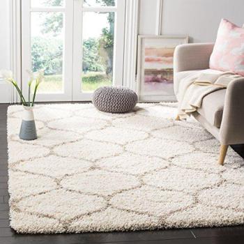 Safavieh Hudson Shag Patterned Rug – Ivory and Beige, 36”×60”