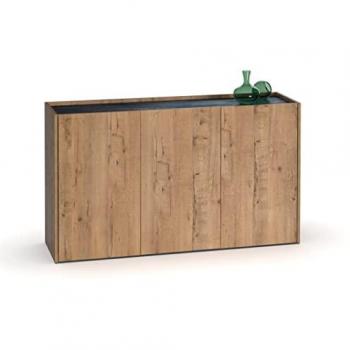 Buffet Imitation Marbre en Chêne Doré – Dimensions : 80 x 140 x 40 cm