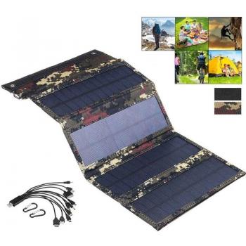 5 V Folding Solar Panel – Sun Power USB Port Charger, Waterproof, Mobile Bank