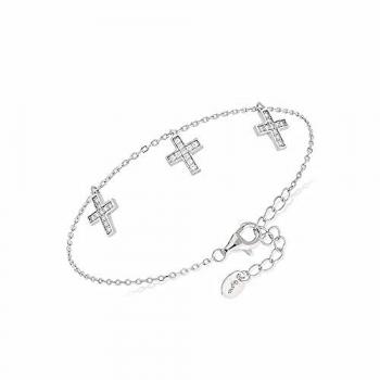 Bracelet Santa en Argent Rhodié orné de Zirconium Blanc