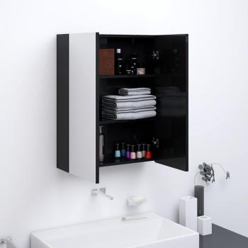 60x15x75 cm MDF Shining Black Bathroom Mirror Cabinet by vidaXL