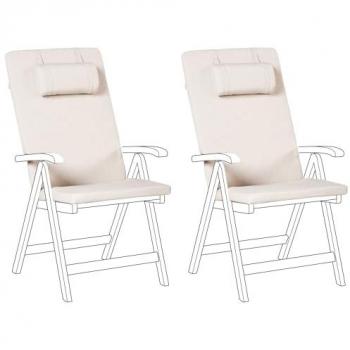 Coussins Extérieurs en Polyester Beige