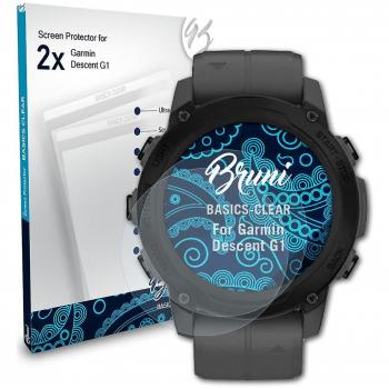 Lámina Protectora Bruni 2x para Garmin Descent G1 Clara