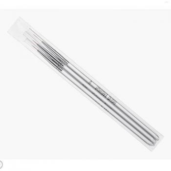 3Pcs Kolinsky Thin Liner Nail Art Brushes