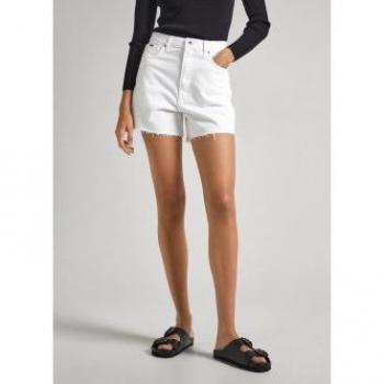 Pepe Jeans Women's Slim Fit White Shorts W25