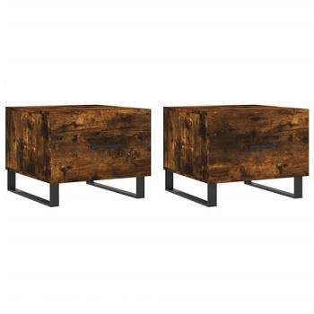 Coffee Table White 50x50x40 cm vidaXL Engineered Wood