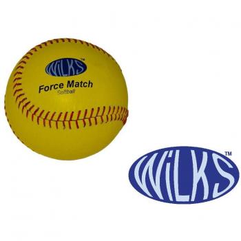 11.5 cm Wilks Force Match Leather Softball in Yellow