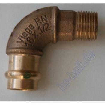 Feuille Sanpress Viega 281205 18 mm × R 2000 / 2 (90°) – bronze à canon