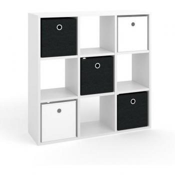 Vicco Meuble Cube Rangement – Blanc – 82,8 × 82,8 cm