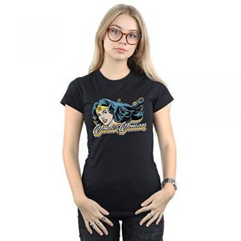 Maglietta Wonder Woman Sorridente in Cotone per Donna