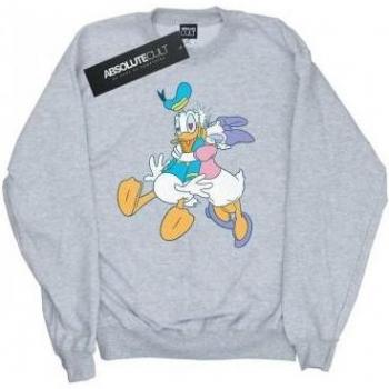Donald & Daisy Heart‑Kiss Black Sweatshirt for Women